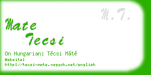 mate tecsi business card
