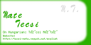 mate tecsi business card